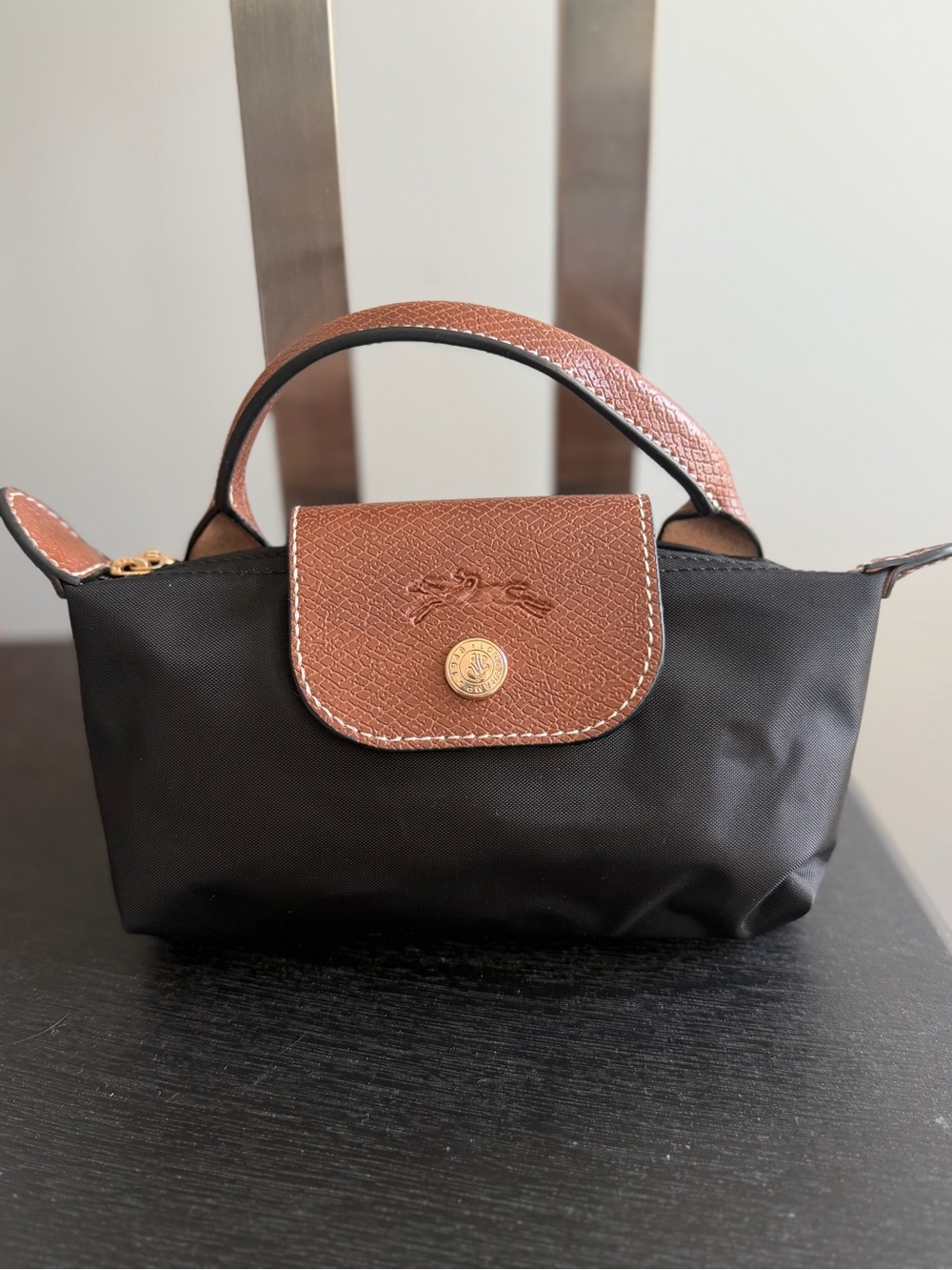 Brown & Black Compact Women's Handbag